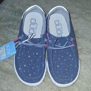 Hey Dude Blue Moccasins Lightweight Casual Shoes